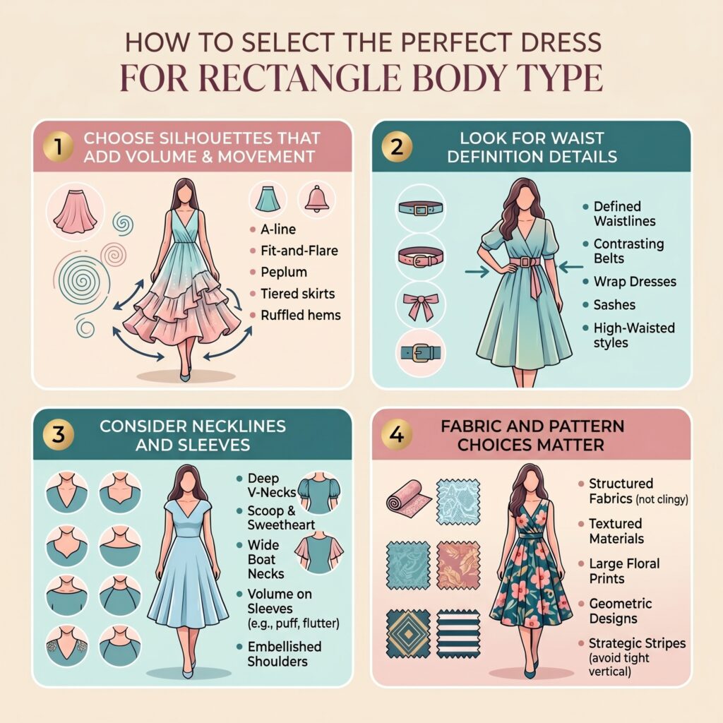 How to Select the Perfect Dress for Rectangle Body Type