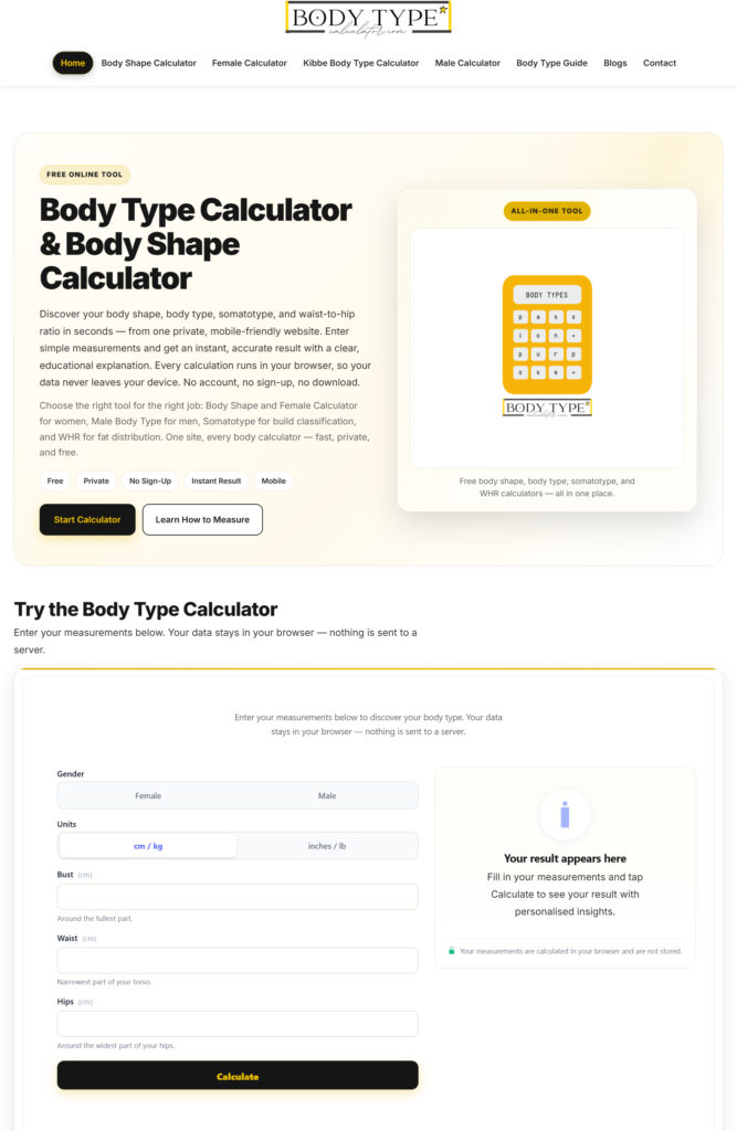 Body Type Calculator
